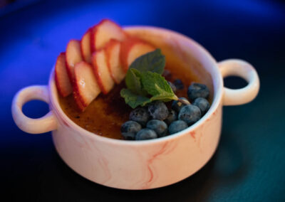 Creme Brulee with fresh berries
