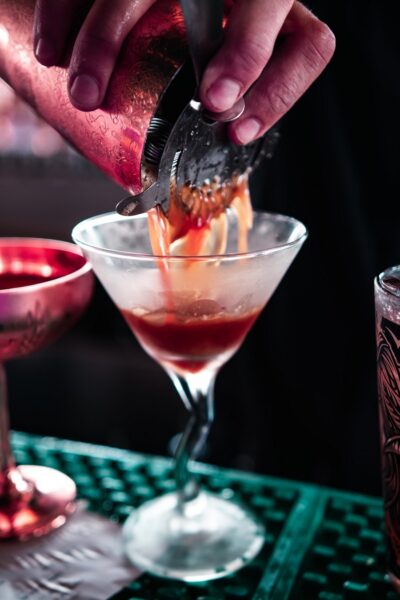 bartender making espresso martini